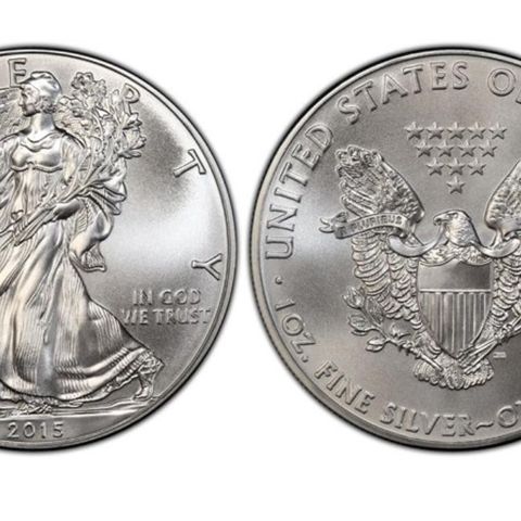 2015 USA silver eagle bu kv. 1 oz. 999 sølv