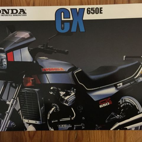 Honda CX650E Brosjyre Orginal Ny