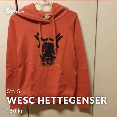 Wesc hettegenser 150 kr