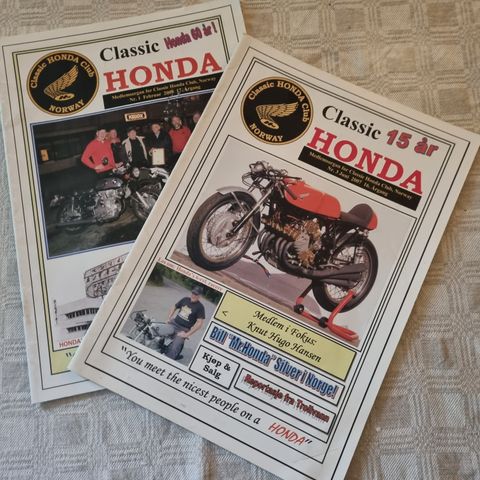 Classic Honda Club Norway 2 blader fra 2007 og 2008