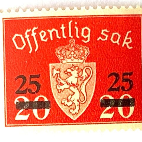 Norge 1949 Offentlig sak Provisorie T 67 Postfrisk