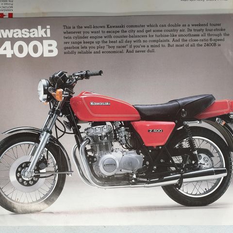 Kawasaki Z 400 1979  brosjyre