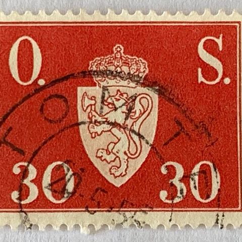 Norge 1951/52 Offentlig sak O.S. T 71  Stemplet