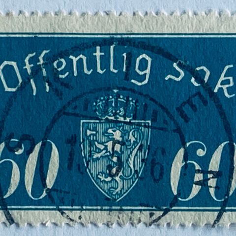 Norge 1933 Offentlig sak I Offset T 18  Stemplet