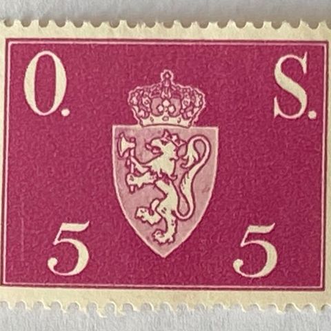 Norge 1951/52  O.S. T 68 Postfrisk