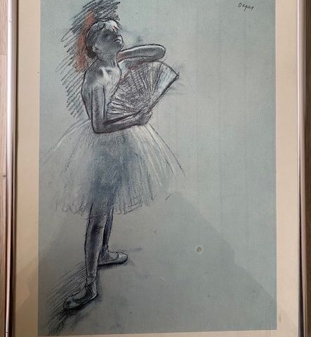 Edgar Degas; Danserinne med vifte, reproduksjon fra 60 tallet
