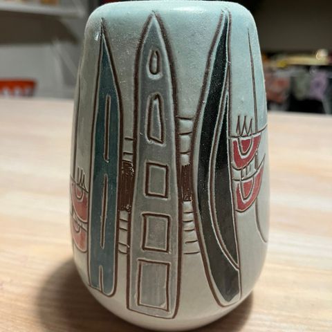 Keramikk, vase fra Denor Oslo