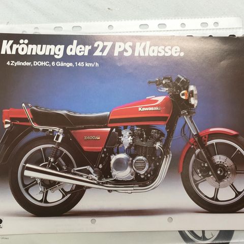 Kawasaki Z 400 J brosjyre 1982