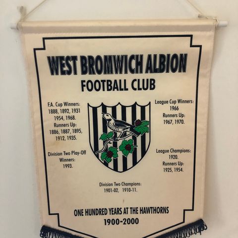 West Bromwich Albion - 100 years at The Hawthorns vintage vimpel