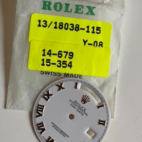 Original Rolex skive til day-date rose gold 36mm selges NY PRIS