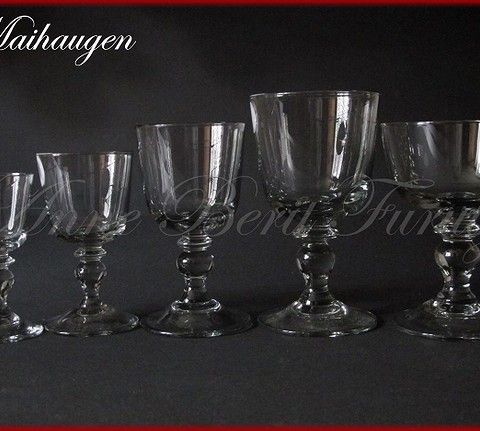 Hadeland glass Maihaugen sot, blank og løvedekor 1964-1990.