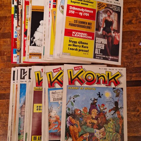 Konk 1977-1985 komplett pen samling selges kr 1400 (36 nummer)