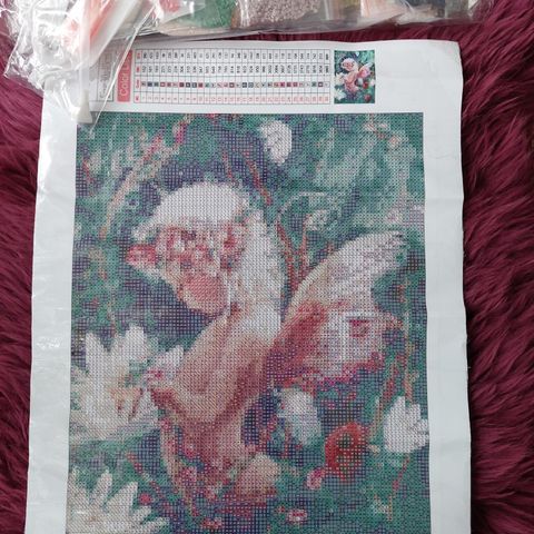 Diamond painting 5D bilde firkant perler 30 x 40 cm uperlet ny