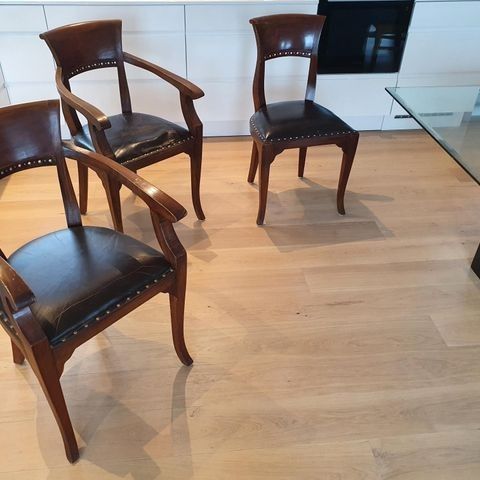 4 sjeldne Italian style biedermeier stoler (side chairs) selges