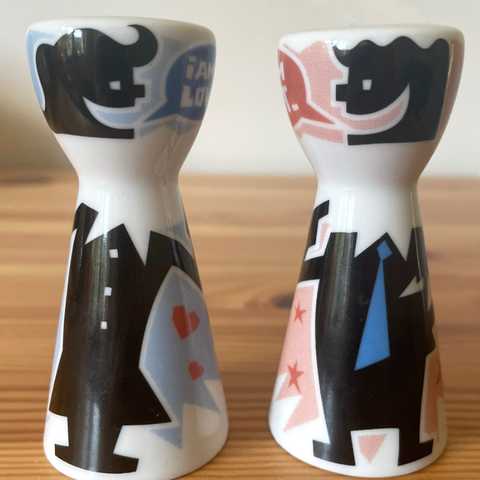 Ritzenhoff. Salt og pepperbøsser Mr. Salt & Mrs. Pepper. Rudiger Goetz 2002