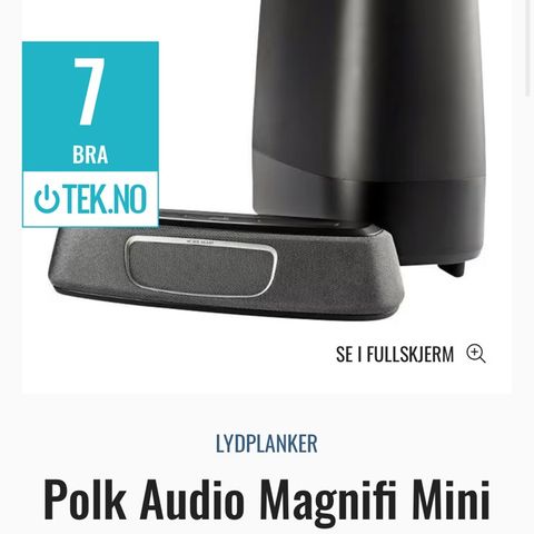 POLK MAGNIFI MINI 5.1 Dolby Digital