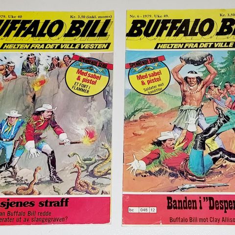 2 BUFFALO BILL BLADER.NR.4-6 1979.