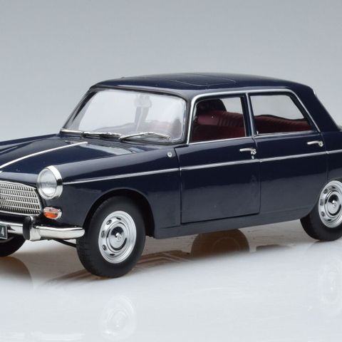 Peugeot 404 - 1965 modell - Admiral blå lakk - Norev - Skala 1:18