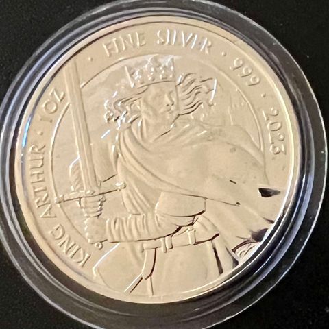 2023 Storbritannia 1 oz Sølv Myths and Legends – King Arthur BU