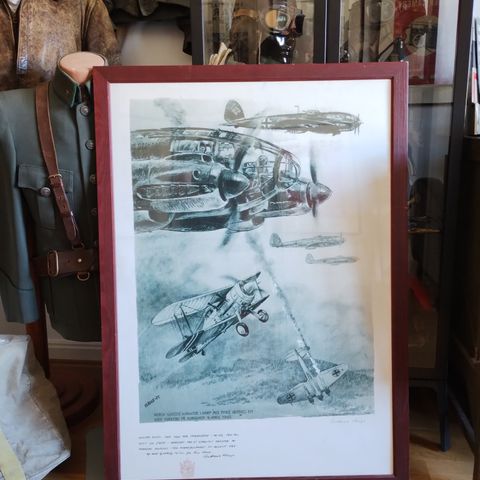 Andreas Hauge poster  9. april 1940 Gloster Gladiator mot HE111