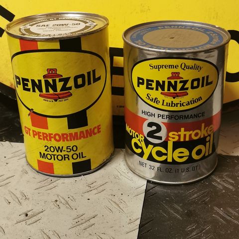 Pennzoil oljebokser.