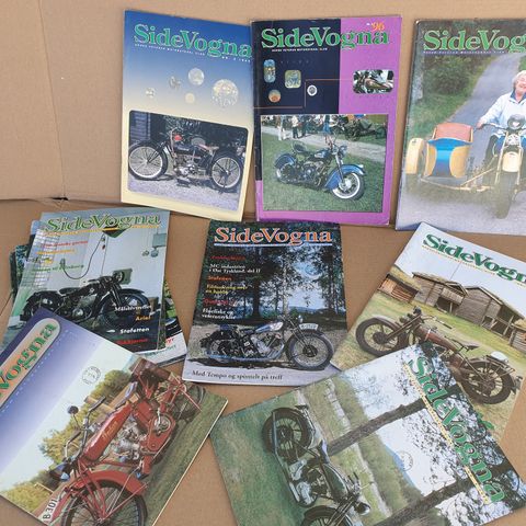 SIDEVOGNA. MC BLAD. MOTORSYKKEL. MC. MOPED. NORSK VETERAN MOTORSYKKEL CLUB.