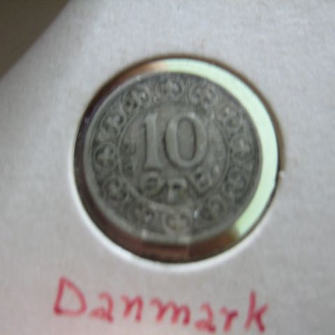 10 øre Danmark 1910 sølv