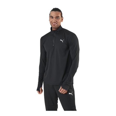 Puma Run Favorite 1/4 Zip Black (treningsoverdel)