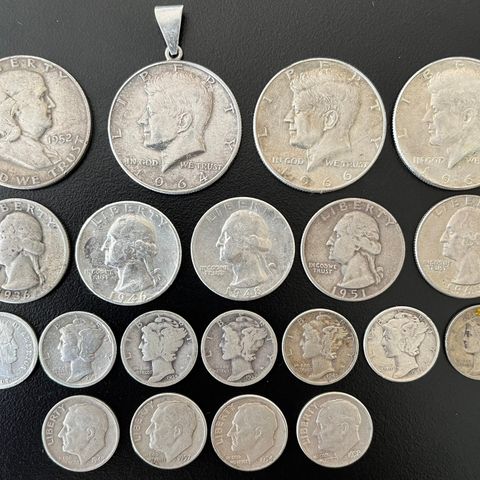 USA sølv mynter 20 stk