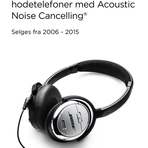 QuietComfort® 3 hodetelefoner med Acoustic Noise Cancelling®