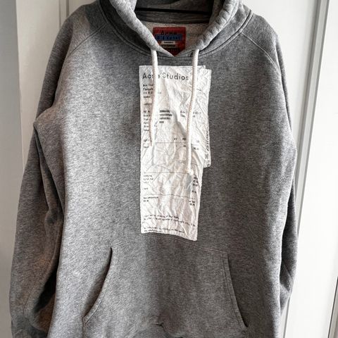 Unik hettegenser fra ACNE (Blå konst Receipt hoodie)