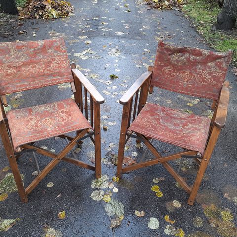 Vintage Mulberry stoler - director's chairs og deck chairs