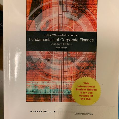 Fundamentals of Corporate Finance - Ross - Westerfield - Jordan