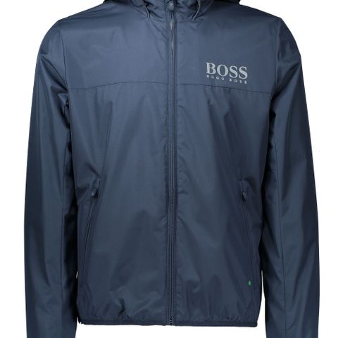 Hugo Boss Green Jeltech regnjakke, navy blå farge, størrelse L