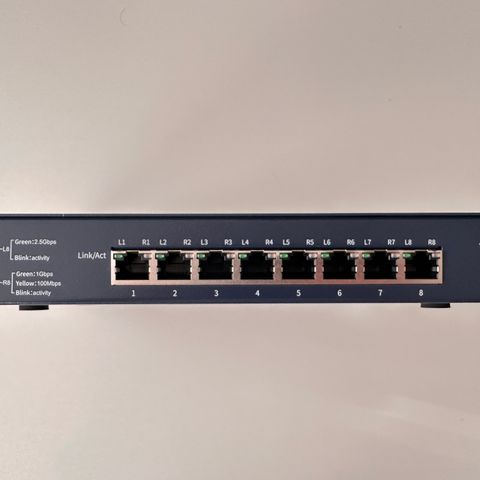 2.5 Gigabit switch 8 porter TP-Link TL-SH1008 (NY)