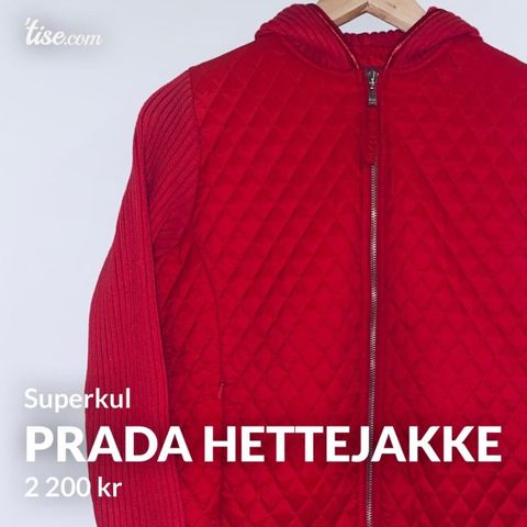 PRADA jakke - kul i rødt!