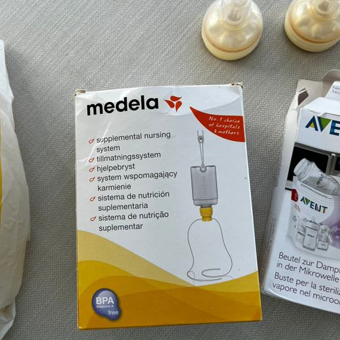 Medela og Avent ammeutstyr