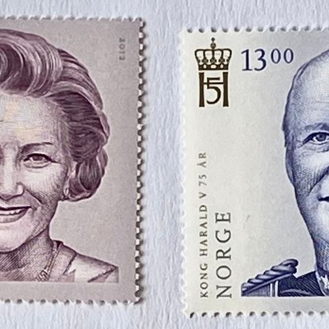 Norge 2012 Kongeparet 75 år NK 1808-1809 Postfrisk