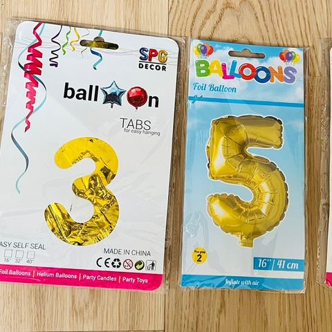 Bursdagsballonger [2,3,5,6 år]