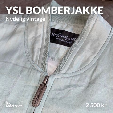 YSL bomberjakke - råkul vintage!