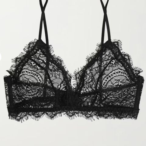 Ny, sort Anine Bing lace bra / blonde-BH (med tags og eske)