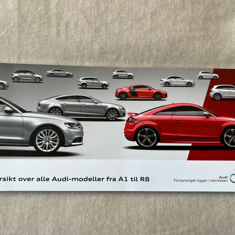 Audi modell brosjyre A1-R8