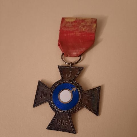 NJF 1916 medalje i 925S Sølv og emalje - Tostrup