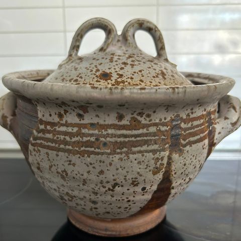 Unik retro keramikk håndlaget suppeterrin