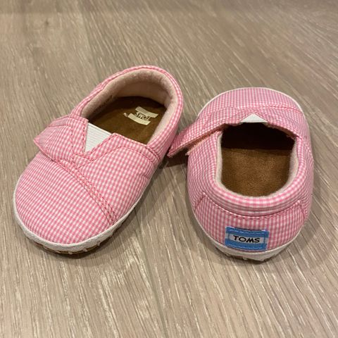 TOMS tøfler str 19,5 -rosa -ubrukt