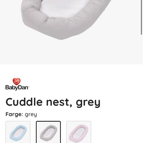 Babynest/cuddle nest - kjøpt på Barnas Hus