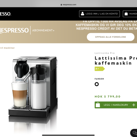 Nespresso Latissima Pro,