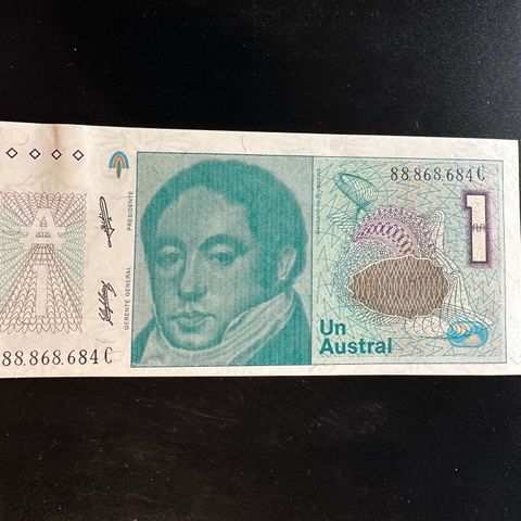 1 Austral, Argentina 1985 Uns. (415Å)