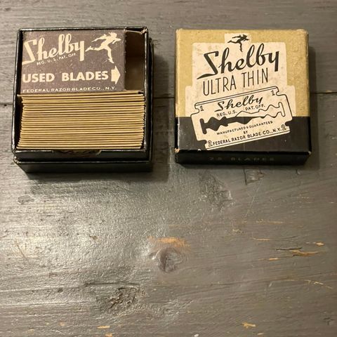 Vintage Shelby Razor Blades Barberblader.