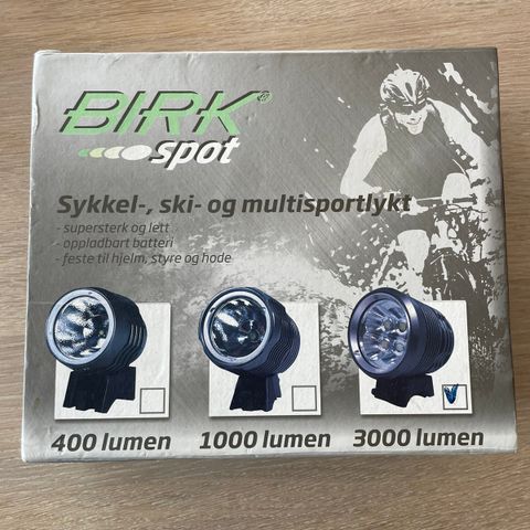 3000 lumen hodelykt / sykkellykt